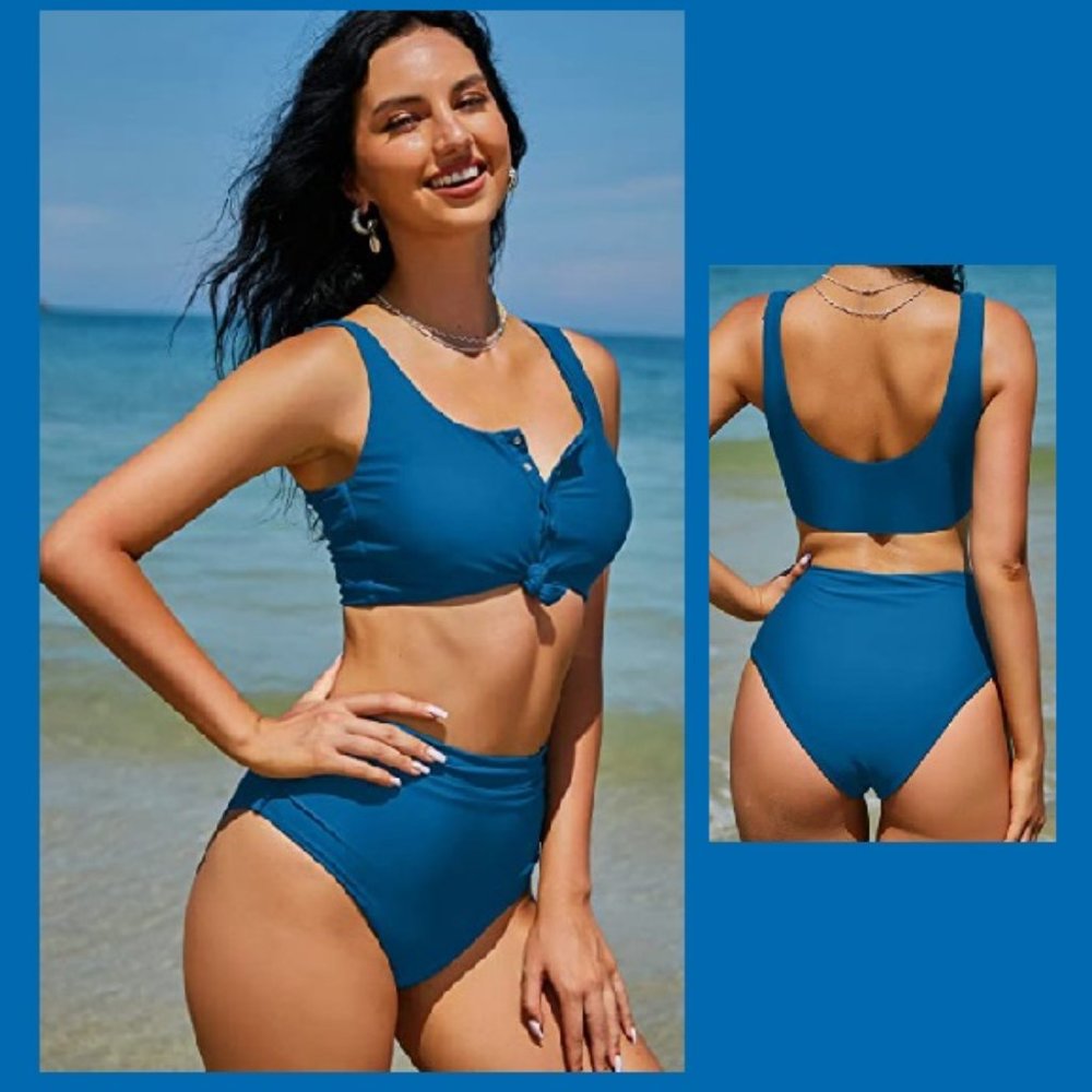 NWT Zaful Blue Bikini